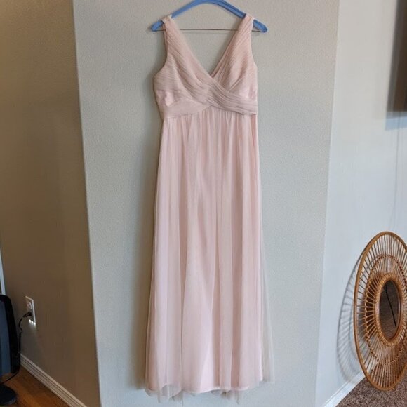 BHLDN Dresses & Skirts - Anthro BHLDN Hitherto Blush Pink Tulle Dress Bridesmaid Wedding Women's sz 6